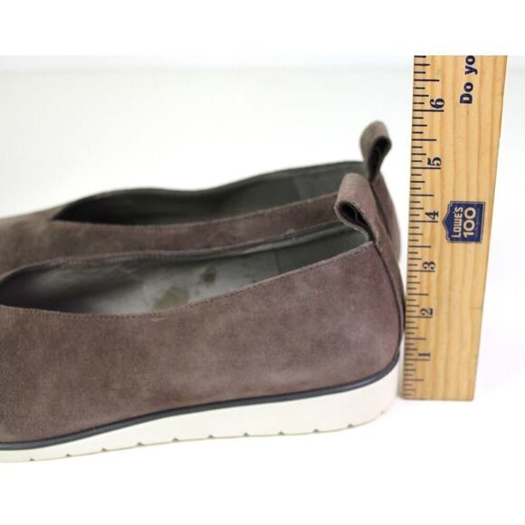 Eileen Fisher BROWN GENUINE LEATHER SUEDE WEDGE 1" ROUND TOE LOAFER SHOES Sz 9.5 - Picture 10 of 10